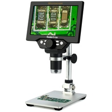 7 Zoll LCD Digital USB Mikroskop mit 32G TF Karte, Koolertron 12MP 1-1200X Vergrößerung Handkamera Videorecorder, 8 LED Licht, Wiederaufladbare Batterie
