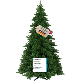 RS Trade Künstlicher Weihnachtsbaum 19001 Spessarttanne Classic 240 cm mit Metallständer aus PVC, grüner Christbaum, Kunsttannenbaum, Tannenbaum, Kunstbaum, schwer entflammbar, für Allergiker geeignet