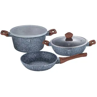 Berlinger Haus Granit Topf-Set 5-tlg. Pfanne + Kochtopf