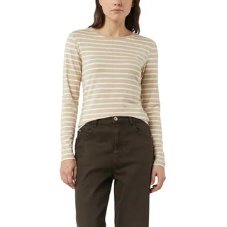 Comma Langarmshirt geringelt, mit Glitzer-Fäden