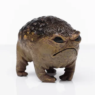 MOLMH Weird Queer Grumpy Frosch Kröte Statue hässlich wütend Outdoor Garten Hof Dekor Statue Lustige Neuheit Home Office Decor Skulptur Einzigartiges Geschenk