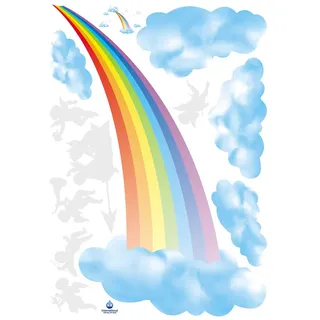 Ambiance-Live Wandtattoo Regenbogen & Engel