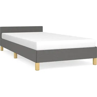 vidaXL Bettgestell ohne Matratze Dunkelgrau 80x200 cm Stoff - Grau