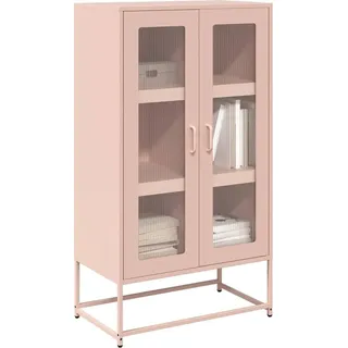 vidaXL Highboard Rosa 68x39x123 cm Stahl - Rosa