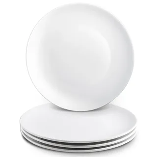Cptoion 6 Stück Dessertteller, Flachteller, 15,5 Cm, Weiß | Modern Teller Servierteller Set, Speiseteller für Dessert, Snack, Vorspeise, Salat, Spülmaschinengeeignet,Mikrowellengeeignet