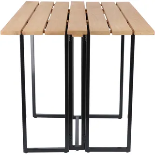 Jan Kurtz Time Klapptisch Aluminium schwarz/Teak natur 100x69x74 cm
