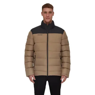 Mammut Winter-Daunenjacke Whitehorn Insulated (wind- und wasserabweisend) sandbraun/schwarz Herren