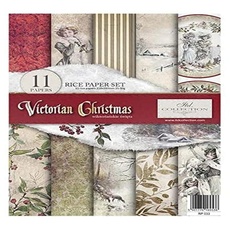 ITD Collection RP033 Reispapier, Victorian Christmas, 29,7 x 21 cm
