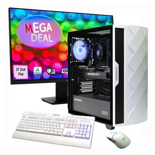 Hyrican Gaming-PC MegaDeal Diamond WT 2702 27′′ LED AMD Ryzen 7 5700X 4,6 GHz 16 GB RAM 1 TB SSD GeForce RTX 5060 Windows 11