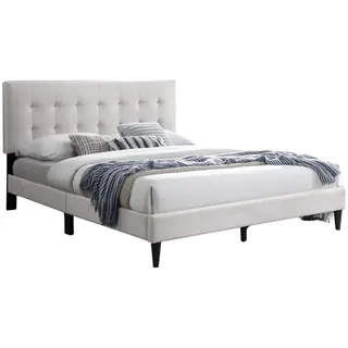 Home Collective Polsterbett mit Lattenrost 140x200 cm Beige , Textil , 140x200 cm , Schlafzimmer, Betten, Polsterbetten
