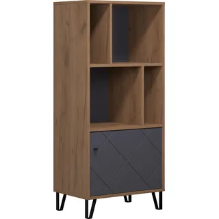 trendteam Regal Wandregal Wohnzimmerregal Bücherregal Touch Eiche Melamin 136 cm