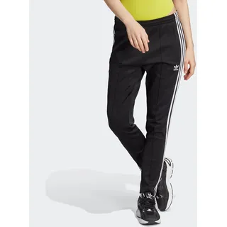 Sporthose ADIDAS ORIGINALS "SST CLASSIC TP", Damen, Gr. XL, N-Gr, schwarz, Obermaterial: 50% Baumwolle, 43% Polyester, 7% Elasthan, gestreift, Hosen Sporthose, schmaler Schnitt, für sportliche Aktivitäten, mit Kordelverschluss