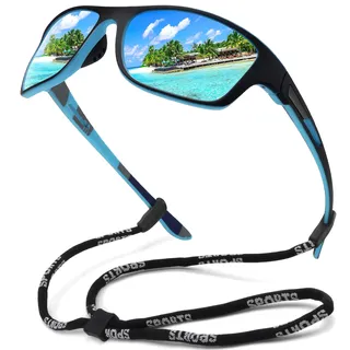 MEETSUN Polarisierte Sport-Sonnenbrille für Herren Damen Angeln Radfahren Baseball Laufen und Fahren UV400-Schutz