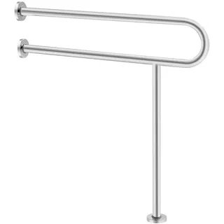 Vevor Aufstehhilfe Toilette Haltegriff Edelstahl 304 silber mit Anti-Rutsch-Griff und Stützbein, Tragkraft 136 kg