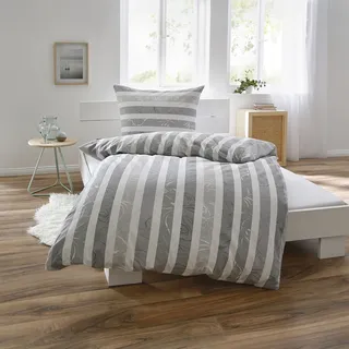 Dyckhoff Blockstreifen Grau 135 x 200 cm + 2 x 80 x 80 cm