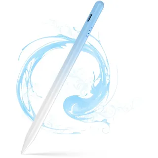 Stift für Tablet, Pencil für Touchscreens, Kompatibel mit iPhone/Samsung/Huawei/Lenovo/Android Smartphone, Magnetischer Stift Wiederaufladbarer Tablet Schreibstift - Farbverlauf Blau