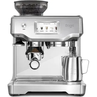 Sage The Barista Touch Edelstahl Kaffeemaschine mit automatischem Milchaufschäumer & integriertem Mahlwerk