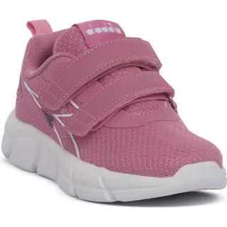 Diadora Utility Halbschuhe für Babys mit praktischem Klettverschluss, Rosa - Weiß