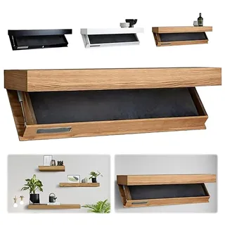 GAOXIAO Wandboard Holz mit Geheimfach, Wandregale Verstecktes Schweberegale für Wohnzimmer Schlafzimmer oder Büro, Moderne Wohnkultur mit Magischem Klappen Design Wood 40 x 24 x 7 cm