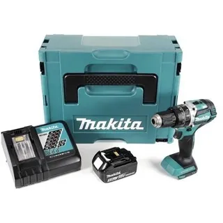 Makita Makita, DHP 484 RT1J 18V Brushless Li-Ion Akku Schlagbohrschrauber im Makpac inkl. 1x BL 1850 B 5,0 Ah Akku und DC18RC Ladegerät
