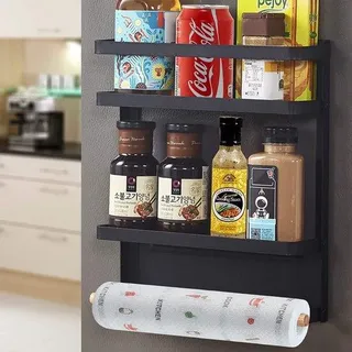 Magnetische Kräuterkorb-Hängevitrine - Kräuterkorb-Magnet - Holz-Küchenregal für Aufbewahrung