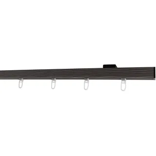 GARESA Vorhangstange Finn Deckenmontage 1-läufig Ø 0 mm 100 cm Grau/Schwarz