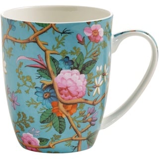 Maxwell & Williams WK05400 Tasse 400 ml – Kilburn – Bone China Porzellan Petrol, Geschenkbox – Victorian Garden