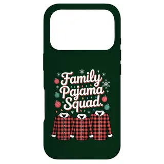 Hülle für iPhone 17 Pro Familien-Pyjama Squad Weihnachten passend