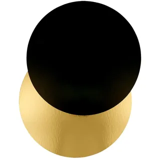 Doppelseitiger Konditoreikarton (Gold/Schwarz) Ø 34 Cm Gold/Schwarz Karton - 100 Un.