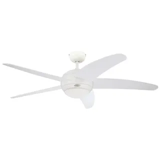 Bendan 132 cm Deckenventilator weiß mit Licht inkl. Fernbedienung