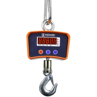 H HDWR Hardware for business Elektronische Hakenwaage, Tragfähigkeit bis 1000 kg, Hakenwaage, Kabelloser Betrieb, Waage tariert, Digitalanzeige, HDWR wagPRO-H1000