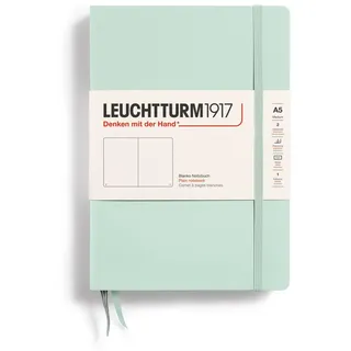 Leuchtturm1917 Notizbuch Medium (A5), 251 nummerierte Seiten, Mint Green, blanko