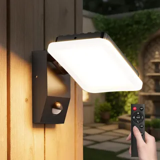 Bellanny 32W Außenwandleuchte 3200LM LED Strahler Fluter Außen, Wandleuchte mit PIR Bewegungsmelder - 3000K IP65 Wasserdicht Aussenleuchte Sicherheitsleuchte für Haustür Veranda Garten Terrasse Garage