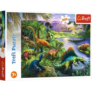 pbs deutschland gmbh & co.kg Trefl, Puzzle, Dinosaurier, 200 Teile, für Kinder ab 7 Jahren