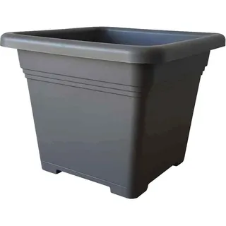 Blumentopf QUADRO 33x33x26,3cm anthrazit Quadratisch Pflanzkübel Bodenlöcher neu