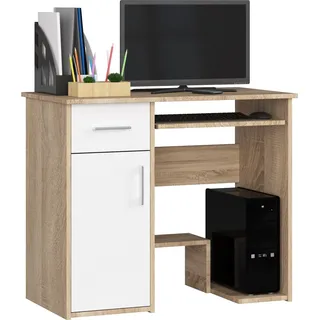 AKORD Furniture Factory IP0PJAYDABBIA001, Gerade, Rechteckige Form, Matt, Weiß, Eichenfarben, 1 Schublade(n), 500 mm - Weiß