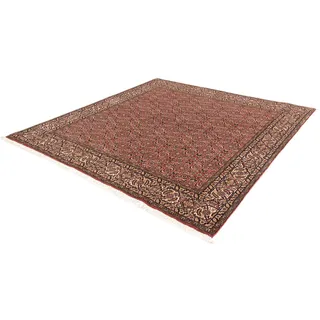 morgenland Orientteppich »Perser - Bidjar quadratisch - 200 x 195 cm - hellrot«, quadratisch, 15 mm Höhe, Wohnzimmer, Handgeknüpft, Einzelstück mit Zertifikat morgenland Hellrot B: 195 cm   1 St.