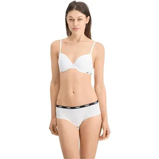 PUMA Damen push-up bra 1p hang Push Up Bh, Weiß, 76 / A EU
