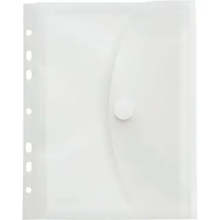 FolderSys Sichttasche A5, Klettverschluss, Dehnfalte 20mm, Abheftrand, PP transp