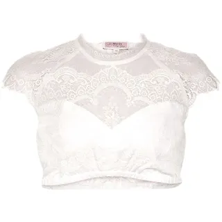 Body MARJO "Trachtenbody NORDIKA-DALI", Damen, Gr. 34, EURO, weiß (sanftes weiß), Obermaterial: 100% Nylon NY., Bodys Body