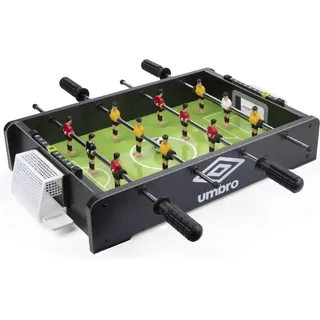 Umbro Mini Tischkicker - Kickertisch mit 12 Spielern - Kompakter Tischfußball - Inkl. 2 Mini Fußballen - Schwarz