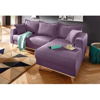 Home Affaire Eckcouch Baumwollmix 2-Sitzer Lila