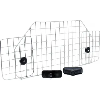 Wiltec Hundegitter fürs Auto Modell E, 42 cm hoch, verstellbare Breite 90-128cm, Trenngitter universell einsetzbar für Kofferraum