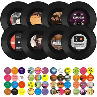 8 Stück Vinyl Schallplatte Retro, Schallplatten Dekoration Wand (12 inch) | Partydekoration Schallplatte, Schallplatten Design, für Dekoration von Bars, Zuhause, Party(Zufälliges Muster)