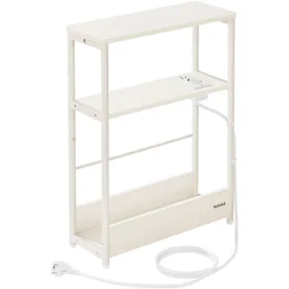 Mid.you Beistelltisch , Weiß , Metall, Holzwerkstoff , rechteckig , 18x58x45 cm , Stauraum , Wohnzimmer, Wohnzimmertische, Beistelltische, Beistelltische Metall