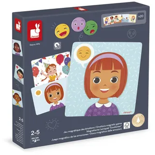 Janod - Magnetisches Spiel „Emotionen“ - Lernspiel Babys und Kleinkinder - Ab 2 Jahren, J08038