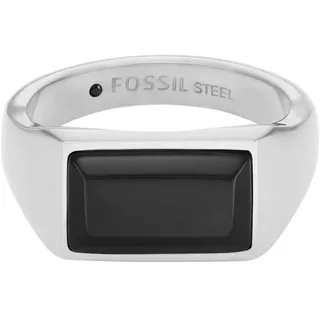 Fossil Herren-Siegelring All Stacked Up Achat schwarz, JF046030408