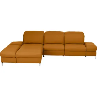 Himolla Ecksofa , Orange , Leder , Echtleder , Longlife-Leder , Ottomane links, L-Form , 319x213 cm , Blauer Engel, Goldenes M, Emas , erweiterbar, Typenauswahl, Lederauswahl, Stoffauswahl, Sitzqualitäten, seitenverkehrt erhältlich, Bettfunktion erhältlich, Hocker erhältlich, Rücken echt, individuell planbar , Wohnzimmer, Sofas & Couches, Wohnlandschaften, Ecksofas