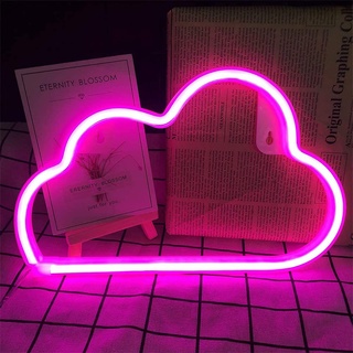 ENUOLI Cloud Neon Lights Cloud Neon Signs Neon Lights for Walls Neon Cloud Neon Light Signs Batterie- oder USB-betriebene Wandleuchte für Kinderzimmer Schlafzimmer Hochzeitsdekoration (Rosa)