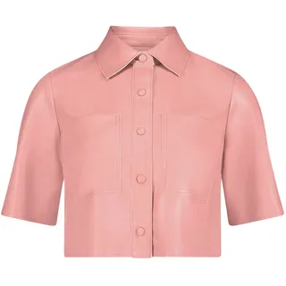 Lederjacke VERA MONT "Kunstleder-Jacke kurzarm", Damen, Gr. 34, rosa (ash rose), Obermaterial: 50% Polyurethan PU. 50% Polyester PES., Jacken Lederjacke